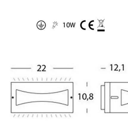 Sovil Applique LED 10W 4000K Lampada da Parete Moderna Illuminazione Interna Sovil