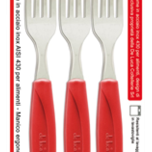 De Luca Coltellerie Forchetta Tavola Man. Plastica Conf. 6 Pz. Set di Forchette in Plastica per Tavola De Luca Coltellerie