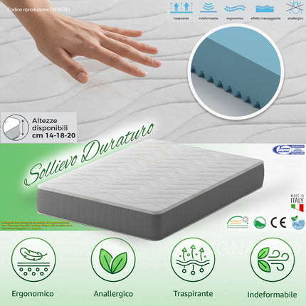 MATERASSO 'ARIA 20' AIRFOAM DOPPIO LATO AIRMESH ANALLERGICO Casalinghi Sicignano