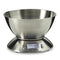 Innoliving Bilancia Elettronica Digitale da Cucina INN-127 con Grande Ciotola da 2L in Acciaio Inox, Display LCD Retroilluminato, 5kg x 1g, Funzioni Timer e Termometro Temperatura Innoliving
