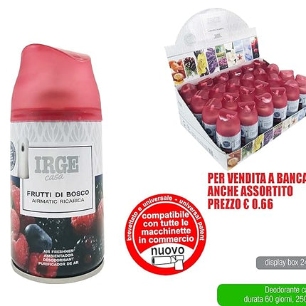 Irge Deodorante 250 ml Frutti Di Bosco Automatic Spray Refil Irge