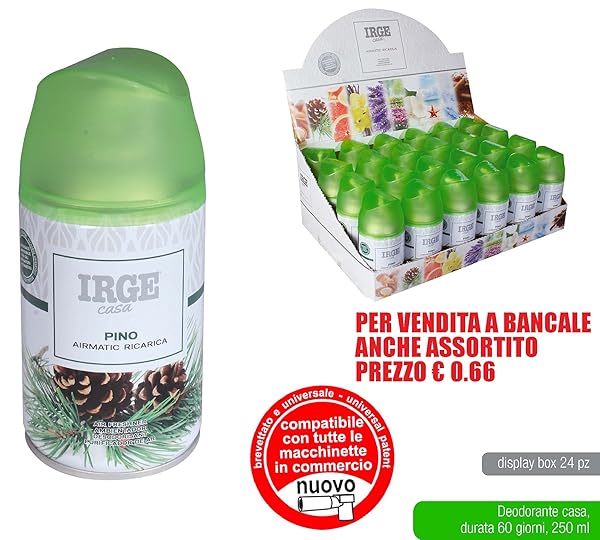 Irge Deodorante 250 ml Pino Automatic Spray Refil Irge