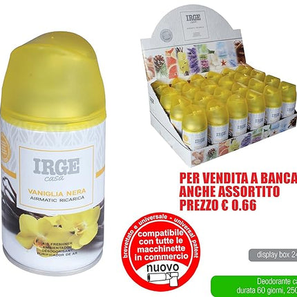 Irge Deodorante 250 ml Vaniglia Automatic Spray Refil Irge