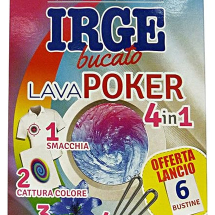 Irge Panno Cattura Colore Lavapoker 4 in 1 6Pz, Multicolor Irge