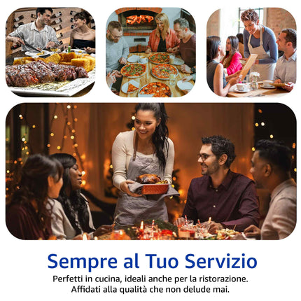 Set 6 Coltelli da Tavola e Bistecca Italicus Lama Inox, Taglio Preciso, Lavabili in Lavastoviglie, Resistenti e Duraturi