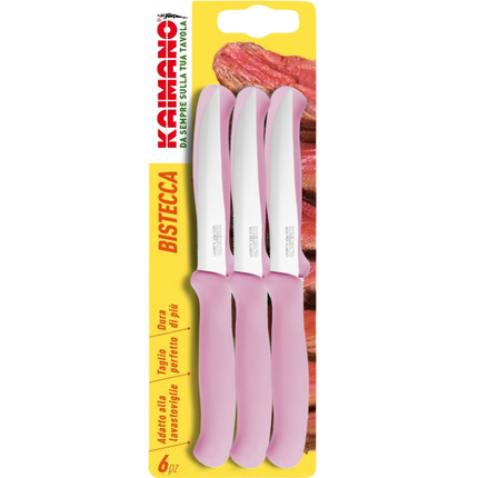 Set 6 Coltelli da Tavola e Bistecca Italicus Lama Inox, Taglio Preciso, Lavabili in Lavastoviglie, Resistenti e Duraturi