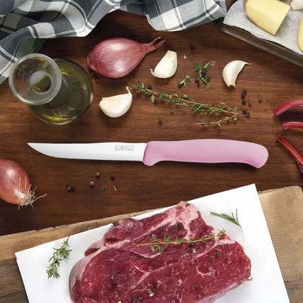 Set 6 Coltelli da Tavola e Bistecca Italicus Lama Inox, Taglio Preciso, Lavabili in Lavastoviglie, Resistenti e Duraturi