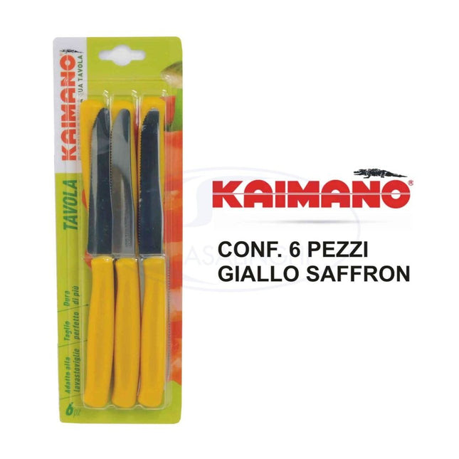 Coltelli Dinamik Conf. 6 Pz. Giallo Saffron Kaimano