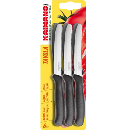 Set 6 Coltelli da Tavola e Bistecca Italicus Lama Inox, Taglio Preciso, Lavabili in Lavastoviglie, Resistenti e Duraturi
