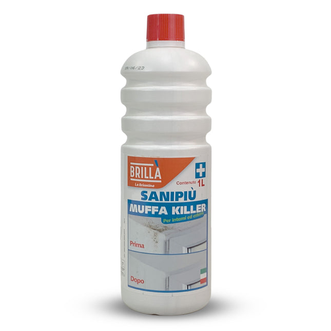 Muffa Killer 1Lt - Detergente Cloroattivo Professionale Antimuffa per Muri e Bagno - Made in Italy by La Briantina Singolo (1 Lt) La Briantina
