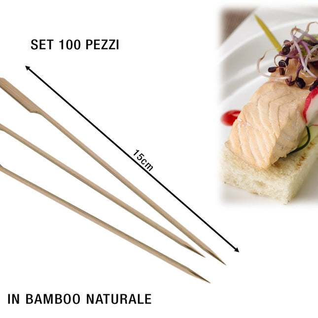 Spade In Bamboo Cm.15 Set 100 Pz.-8024112002297