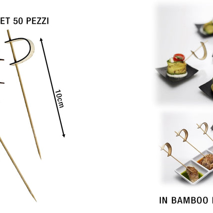 Spiedi In Bamboo Kyoto Cm.10 Set 50 Pz.-8024112100252