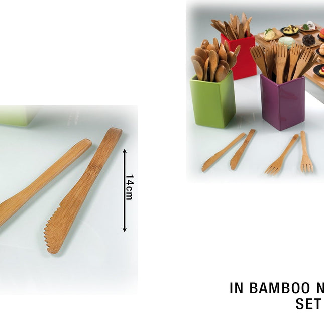 Coltello In Bamboo Cm.14 Set 12 Pz.-8024112200358