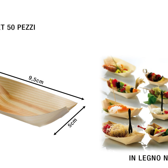 Piroga Legno Piccola Cm.9