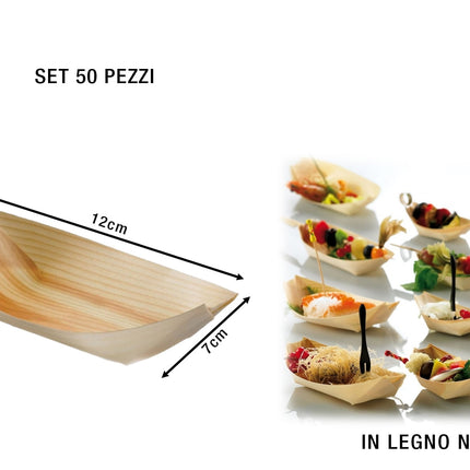 Piroga Legno Media Cm.12X7X2 Set 50 Pz.-8024112200426