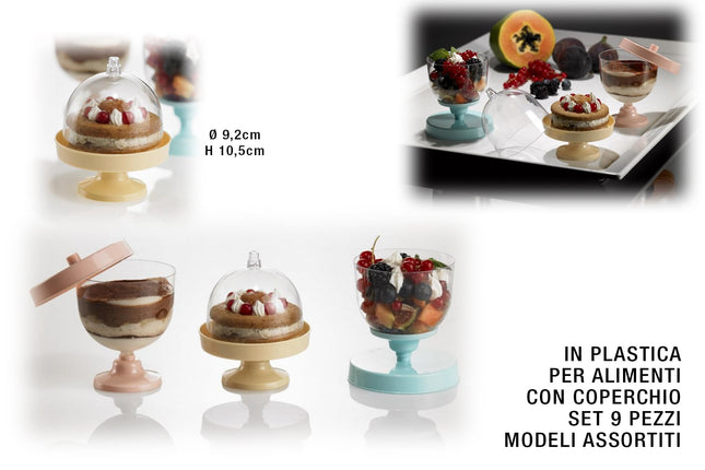 Mini Tortiere Monouso Krystal Party Confezione 9 Pezzi Con Coperchio Leone