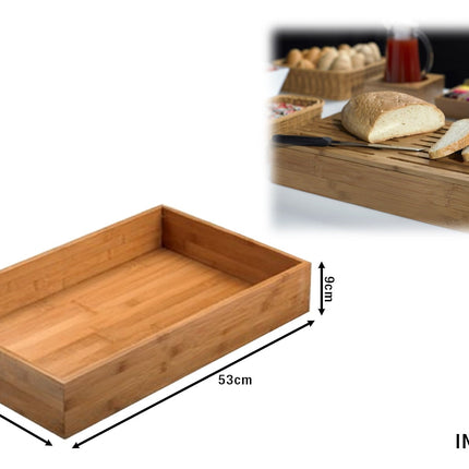 Leone Supporto Vassoio In Bamboo: Design Elegante E Funzionale Per La Tua Tavola 53 x 32 x 9 cm Leone