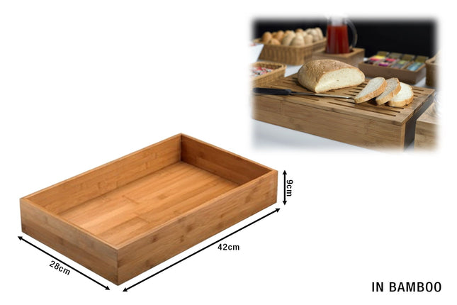 Leone Supporto Vassoio In Bamboo: Design Elegante E Funzionale Per La Tua Tavola 42 x 28 x 9 cm Leone
