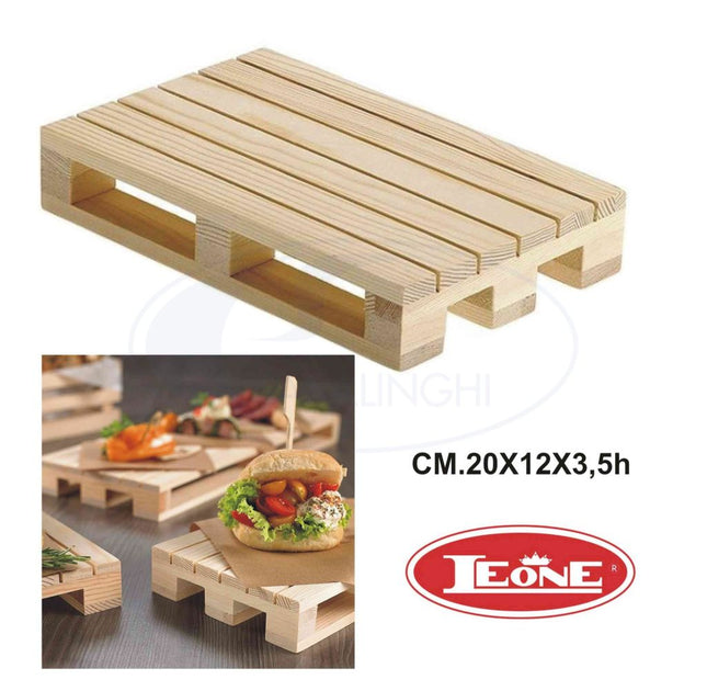 Bancalino In Abete Cm.20X12X3,5H Apparecchiare Party Antipasti Leone