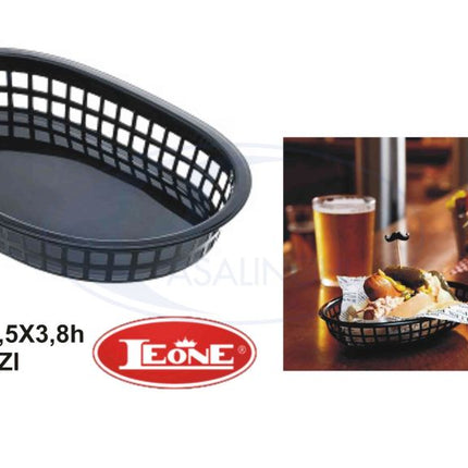 Leone Cestino Plastica Ovale: Set 12 Pz. Portatutto e Portapane (Cm. 27,5x17,5x3,8h e Cm. 23,5x15x4,6h) - Tutto Tutto Meno Meno