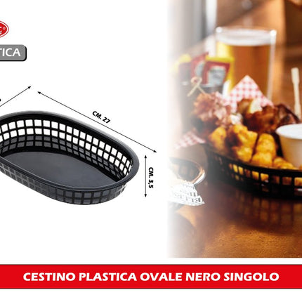 Cestino Ovale in Plastica Leone – Portapane e Portatutto, 2 Misure Disponibili! 27.5 x 17.5 x 3.8 cm Leone