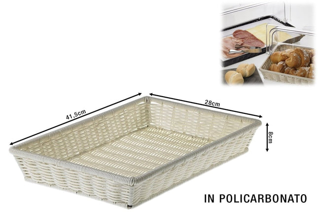Leone Cestino Rettangolare Portatutto: Organizer Versatile Per Tavola E Casa 41,5 x 28 x 8 cm Leone