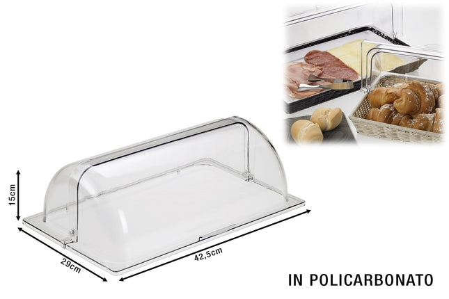 Leone Coperchio In Policarbonato E Pvc: Protezione E Visibilità Per Alimenti Professionali 42,5X29X15h Leone