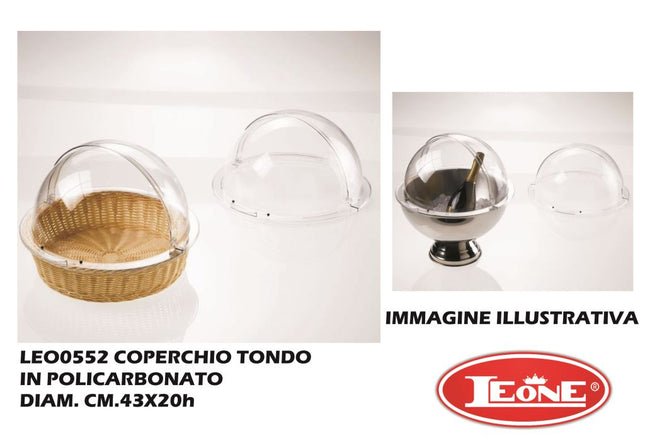 Coperchio Tondo Policarbonato Cm.43X20H Leone