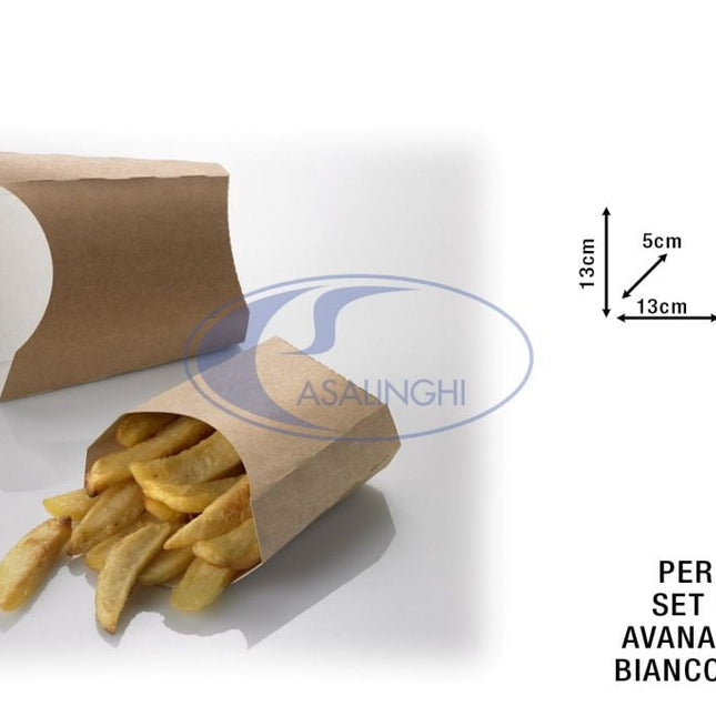 Box Fritti Set 100 Pz. Cm.13X5X13H Avana-Bianco-8024112005649