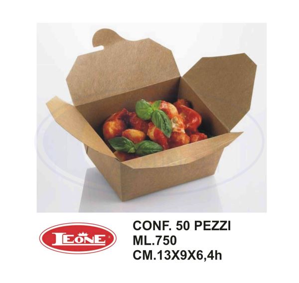Leone Scatola Chiusa Kraft/Pe Avana In Vari Formati Per Contenimento E Conservazione Normale 750ml Leone