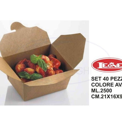Leone Scatola Chiusa Kraft/Pe Avana In Vari Formati Per Contenimento E Conservazione Normale 2500ml Leone