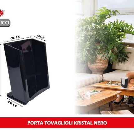 Portatovaglioli Verticale Nero X Tovagl. 17X17