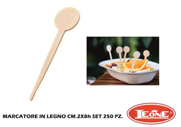 Marcatore In Legno Cm.2X8H Set 250 Pz. Leone