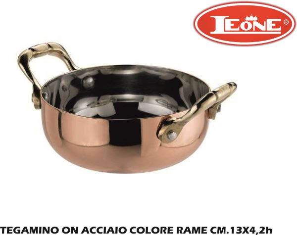 Tegamino On Acciaio Colore Rame Cm.13X4
