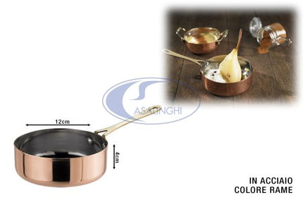 Padellina Acciaio Colore Rame Cm.12X4H Leone