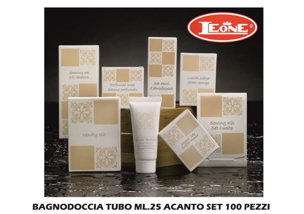 Tubo Bagnodoccia Ml.25 Set 100 Pz. Acanto-8024112020123