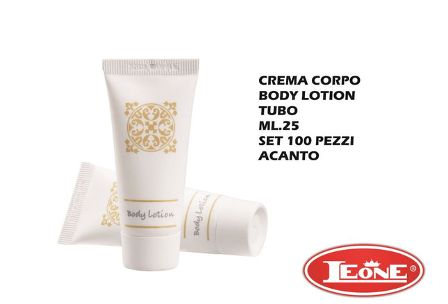 Body Lotion Tubo Ml.25 Set 100 Pz. Acanto Leone