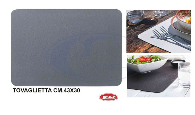 Leone Tovaglietta Les Chic Grigio Cm.43X30 Singola Colazione Pranzo Cena Leone