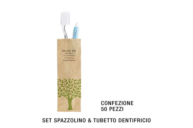 Dental Kit Imbustato Singolarmente Natura Confezione 50 Pezzi Leone