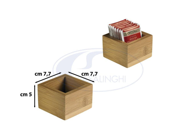 Contenitore Buffet Bamboo Cm.7,7X7,7X5H Party Festa Snack Stuzzichini Leone