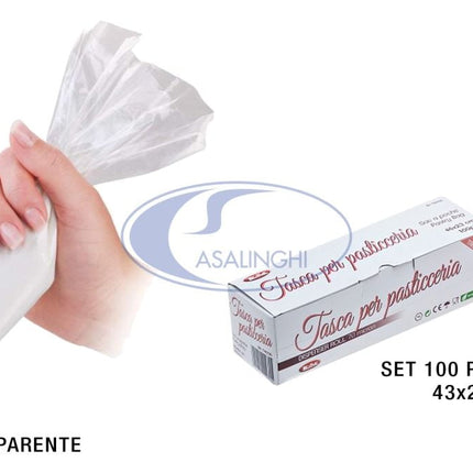 Tasca Per Pasticciere Trasp. Cm.43X26 Set 100 Pz.-8024112009715