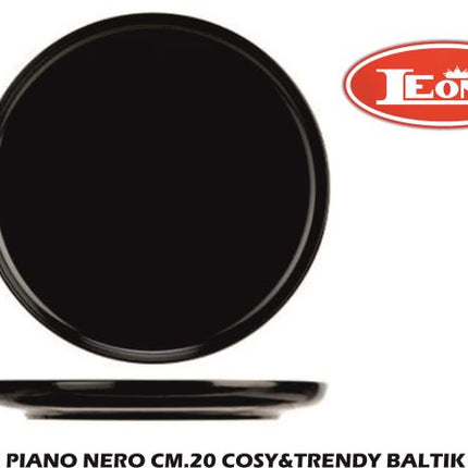 Piatto Piano Nero Cm.20 Cosy&Trendy Baltik Black-5400586498775