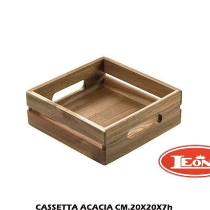 Leone Cassetta Acacia: In Legno Naturale per Conservazione e Organizzazione (Design Classico ed Elegante) - Tutto Tutto Meno Meno