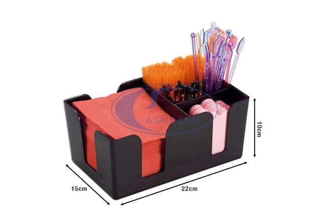 Organizer Bar In Plastica Cm.15X22X10H Ristorante Caffetteria Hotel Colazione Leone