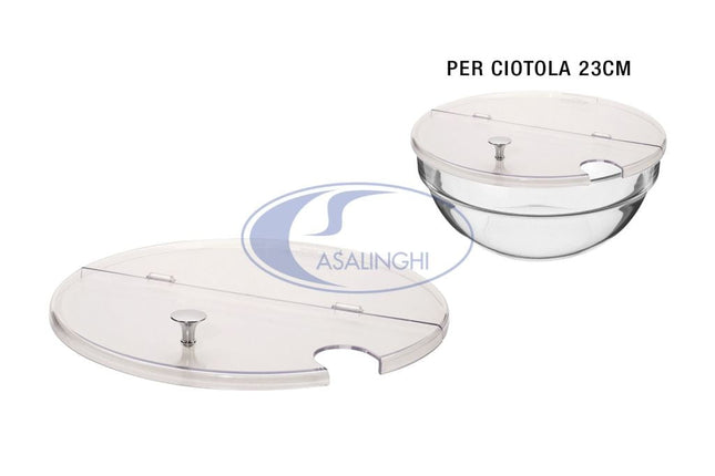 Coperchio Per Ciotola Cm.23 Policarbonato Insalatiera Coppa Leone