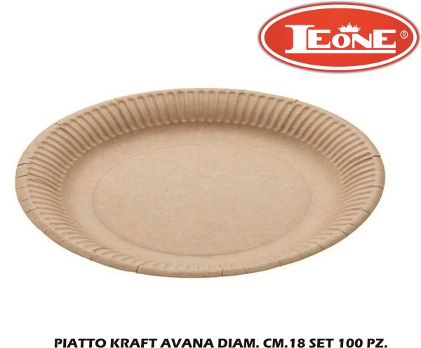 Leone Piatti Kraft Avana: Eleganza Sostenibile Per Ogni Evento (Set 100 Pz.) Leone