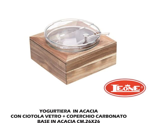 Set Ciotola Yogurt Acacia/Vetro/Policarbonato