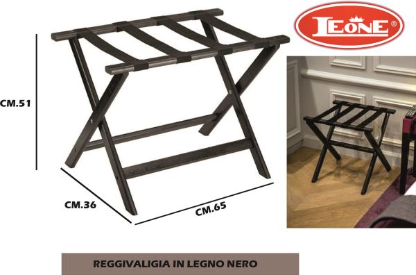 Leone Reggivaligia In Legno E Bamboo: Stile E Funzionalità (Cm. 65X36X51H)