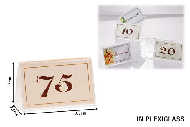 Supporto Doppio In Plexiglass Cm.8,5X5 Segnaposto Leone