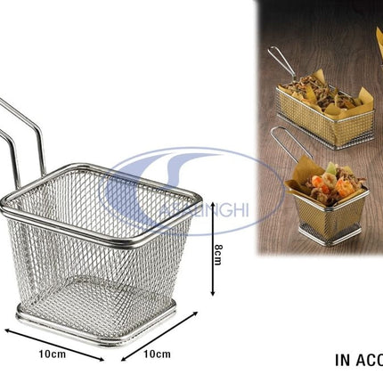 Mini Cestello Acciaio 18/8 Cm.10X10X8H-8024112054227